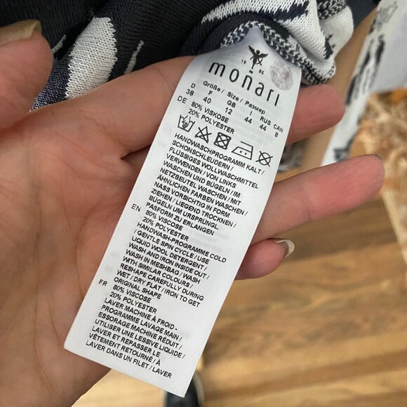 Monari Floral Print Zip Up Hooded Cardigan, Grey Multi sz38 (fits like L… - Picture 10 of 10